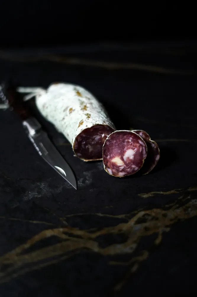 Saucisson sec de porc aux piments d'Espelette